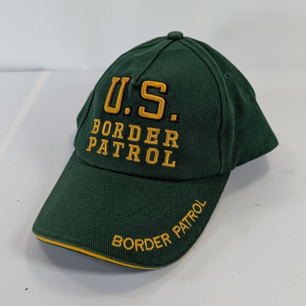 US Border Patrol Law Enforcement Uniform Style Strapback Cap Hat Green